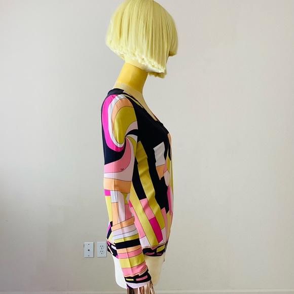 Emilio Pucci Pink Yellow Blouse Vintage From the 2000's - Picture 2 of 7